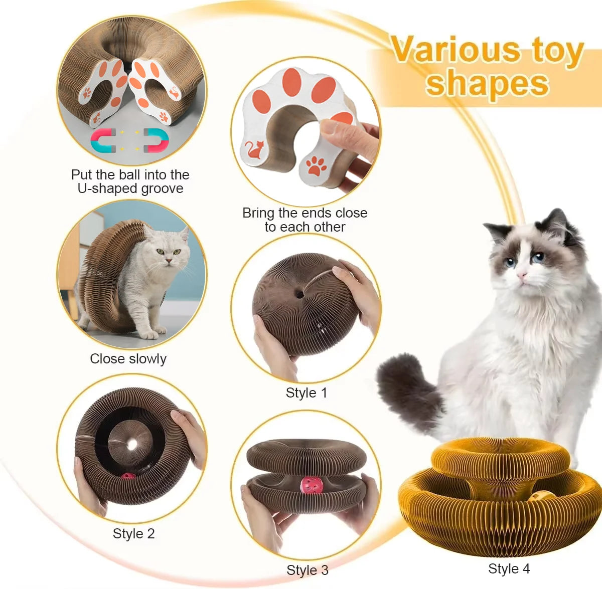 Magic Cat Scratch Organ Board Toy – Ball & Claw Grinding