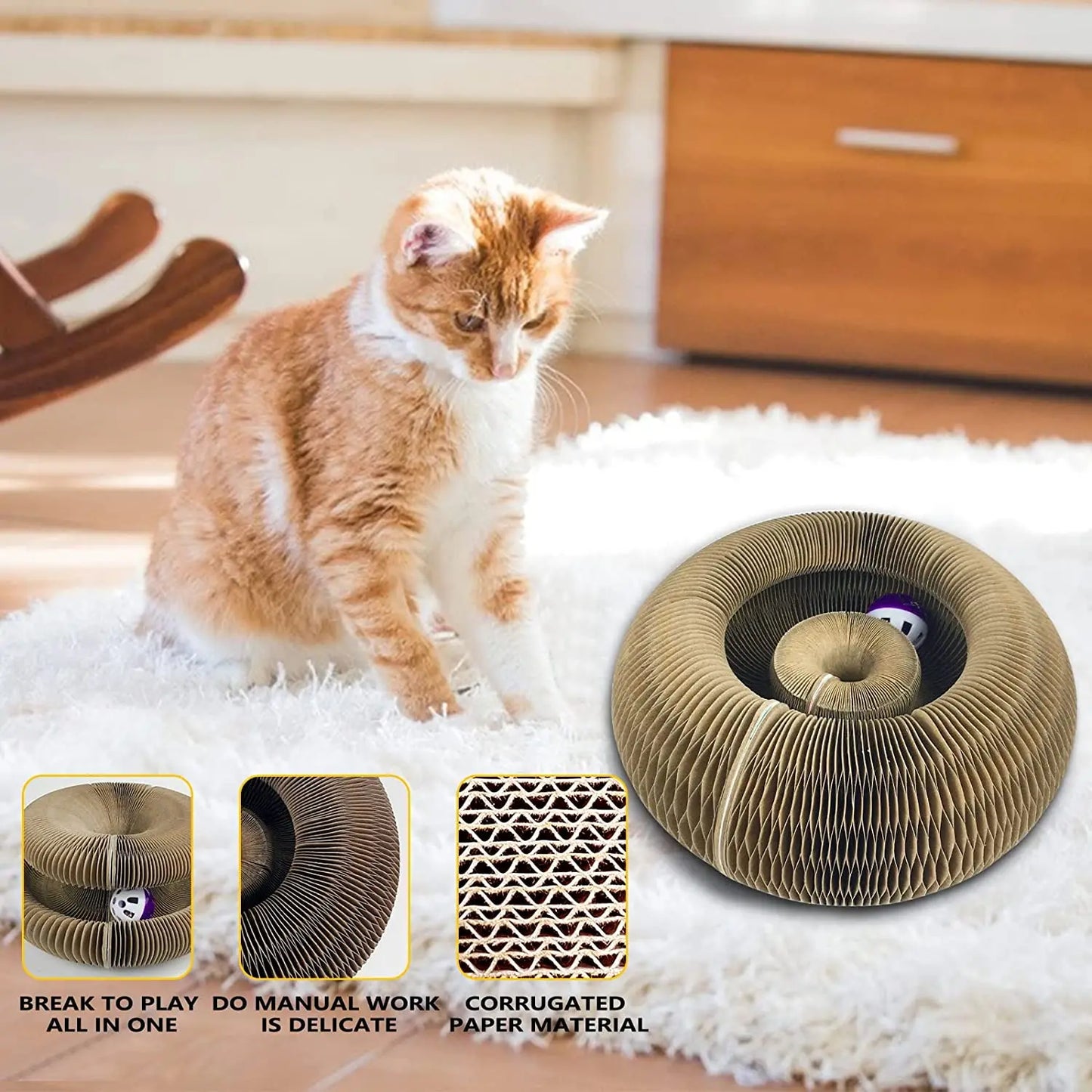 Magic Cat Scratch Organ Board Toy – Ball & Claw Grinding