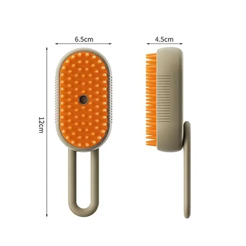 Steamy Dog Brush — Electric Spray Cat Hair Brush, 3-in-1 Grooming