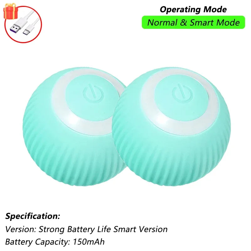 Cat Interactive Ball Toy – Automatic Rolling Ball with Tail (Rechargeable)