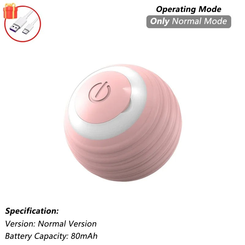 Cat Interactive Ball Toy – Automatic Rolling Ball with Tail (Rechargeable)