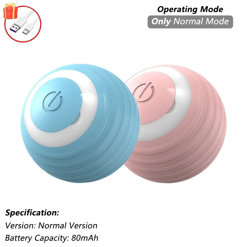 Cat Interactive Ball Toy – Automatic Rolling Ball with Tail (Rechargeable)
