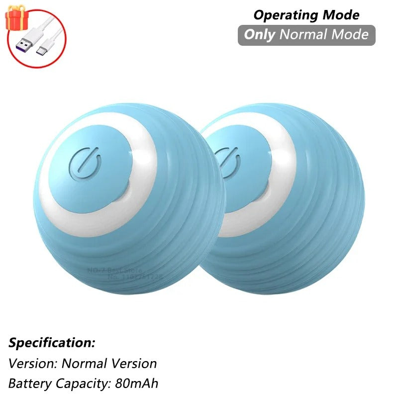 Cat Interactive Ball Toy – Automatic Rolling Ball with Tail (Rechargeable)