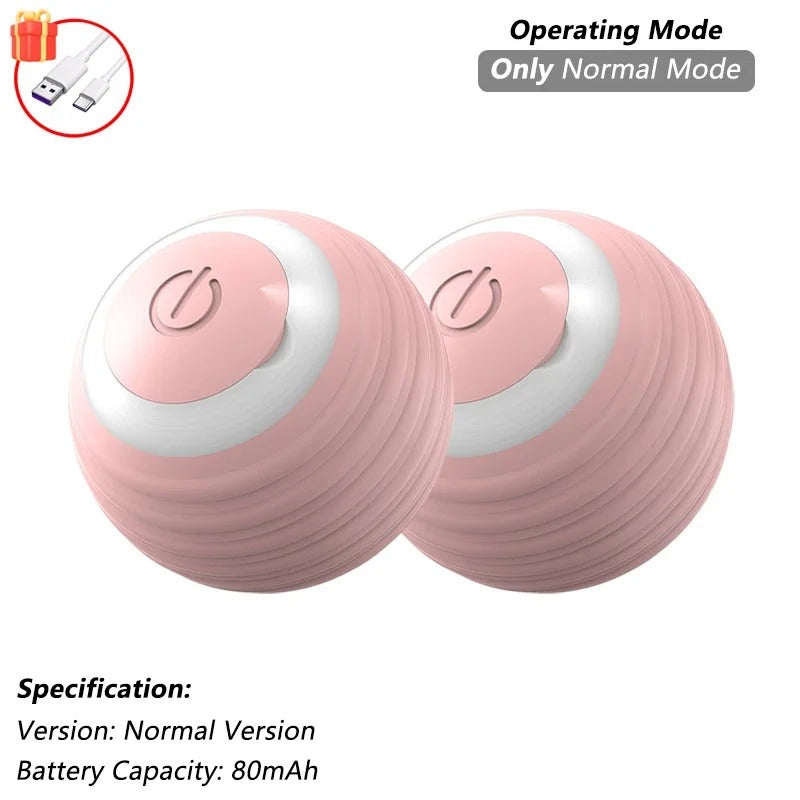 Cat Interactive Ball Toy – Automatic Rolling Ball with Tail (Rechargeable)