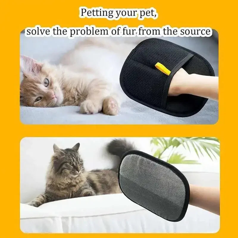 Double-Sided Pet Fur Gloves — Reusable Hair Removal for Dog/Cat Fur on Furniture and Clothes
