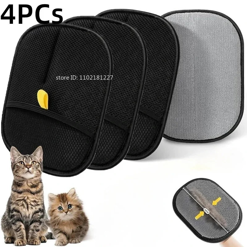 Double-Sided Pet Fur Gloves — Reusable Hair Removal for Dog/Cat Fur on Furniture and Clothes
