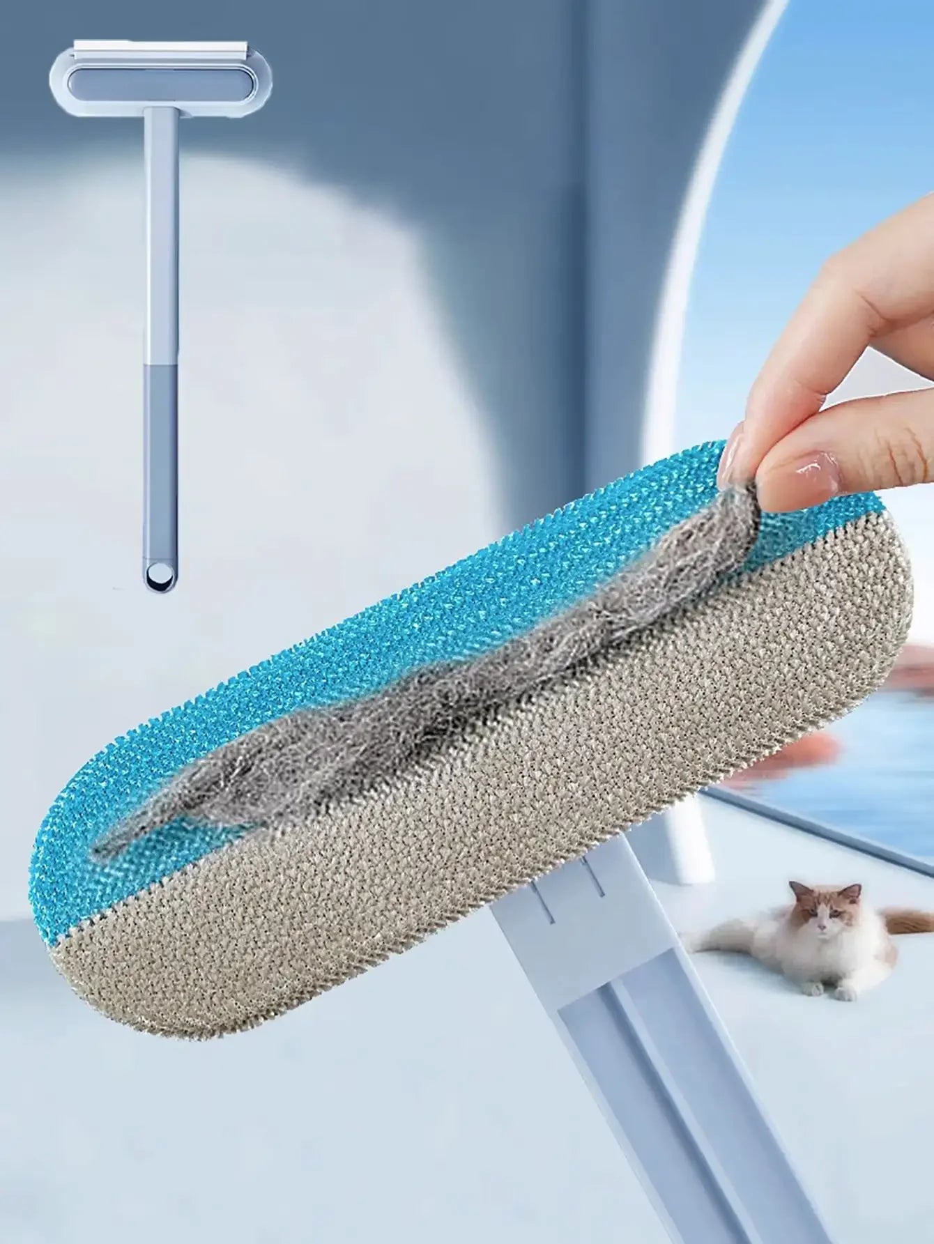 Double-Sided Pet Fur Gloves — Reusable Hair Removal for Dog/Cat Fur on Furniture and Clothes