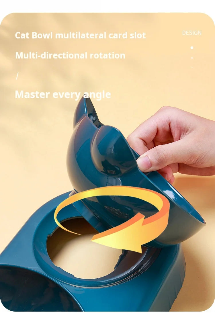 Pet Bowls with Water Feeder — 3-in-1 Tilted Design