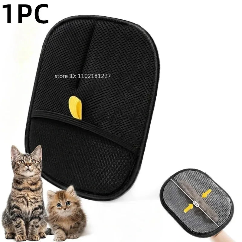 Double-Sided Pet Fur Gloves — Reusable Hair Removal for Dog/Cat Fur on Furniture and Clothes